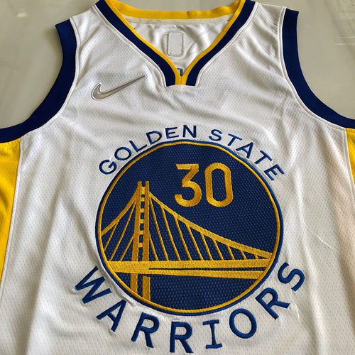Warriors #30 Stephen Curry White 75th Anniversary Diamond Edition Jersey XS-XXL