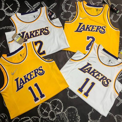 Lakers Kyrie Irving Heat Pressed Jersey