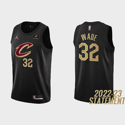 Cavaliers Black Heat Pressed Jersey