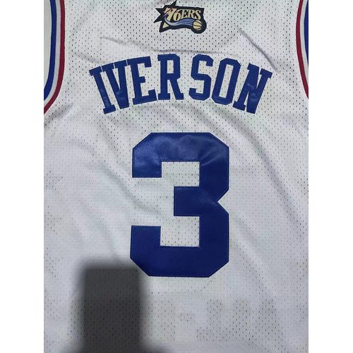 76ers #3 Allen Iverson White All-Star Retro Jersey