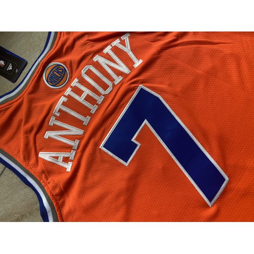 Knicks #7 Carmelo Anthony Red Jersey