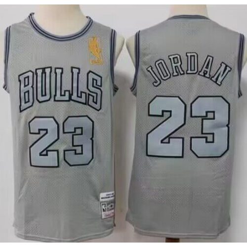 Bulls #23 Gray Commemorative Jersey