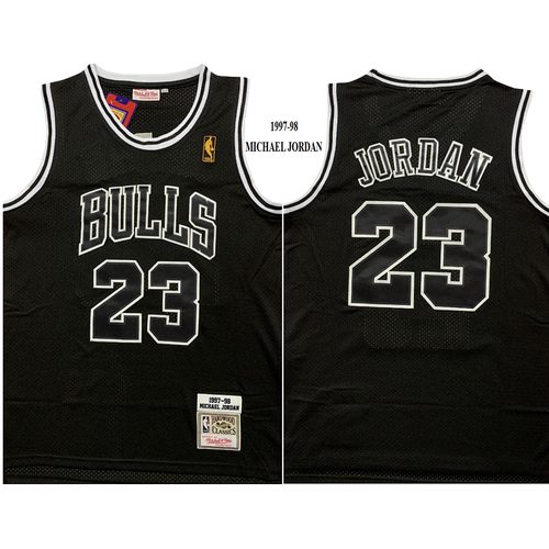 Bulls #23 Michael Jordan Black Jersey