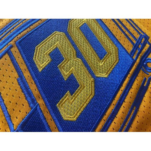Warriors #30 Stephen Curry Retro Embroidered Jersey