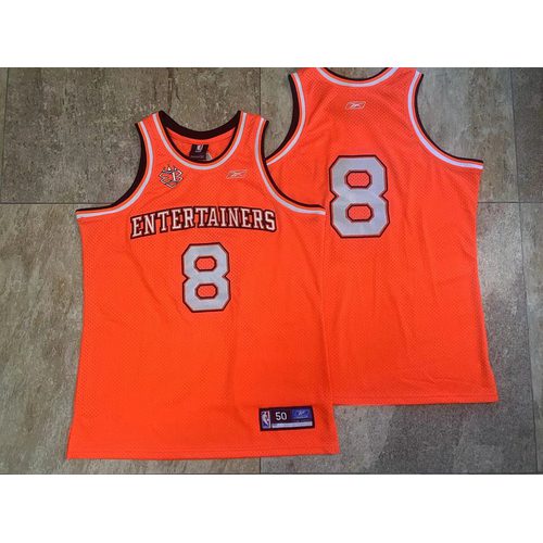 Lakers #8 Kobe Bryant Orange Embroidered Jersey