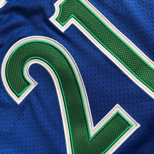 Timberwolves Kevin Garnett Blue Retro Embroidered Jersey