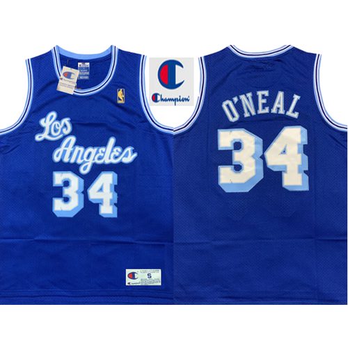 Lakers #34 Shaquille O'Neal Retro Jersey
