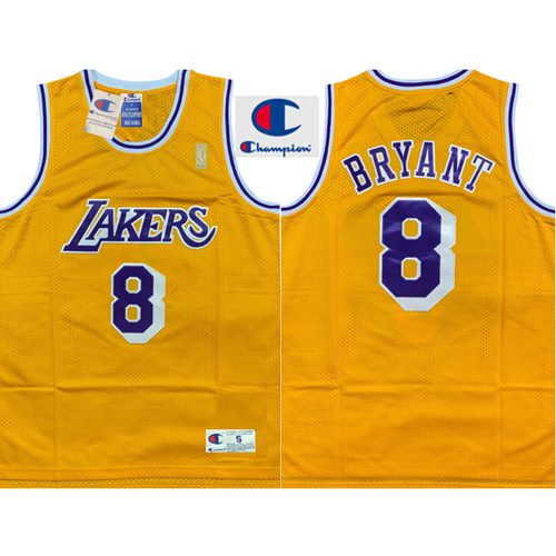 Lakers Kobe Bryant Yellow Retro Jersey