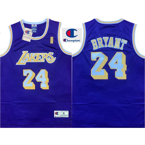 Lakers #24 Kobe Bryant Purple Retro Jersey