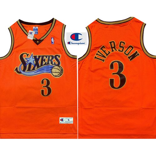 76ers Allen Iverson Red Retro Jersey