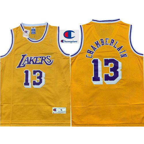 Lakers Yellow Retro Nike Jersey