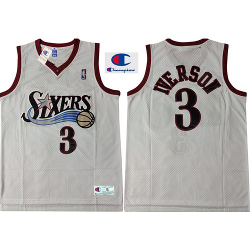 76ers Allen Iverson White Jersey