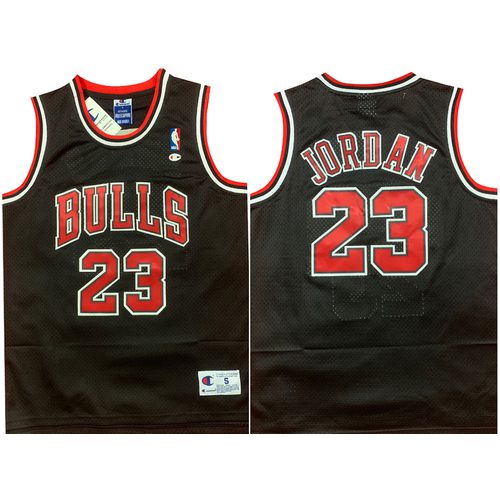 Bulls #23 Michael Jordan Black Retro Jersey