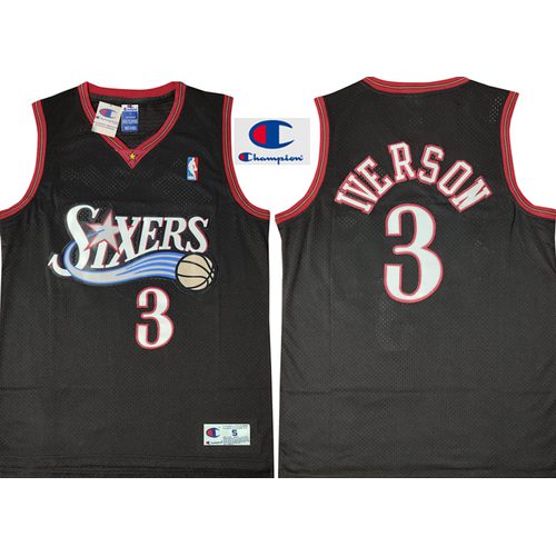 76ers Allen Iverson Black Jersey