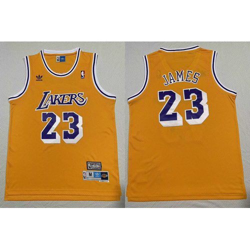 Lakers LeBron James Yellow Jersey