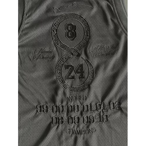 Lakers Kobe Bryant Black Embroidered Jersey