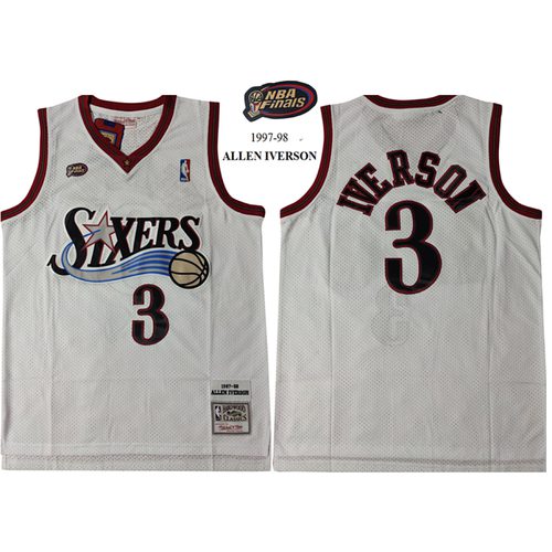 76ers Allen Iverson White Jersey