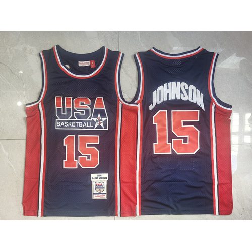 Magic Johnson Navy Blue Jersey
