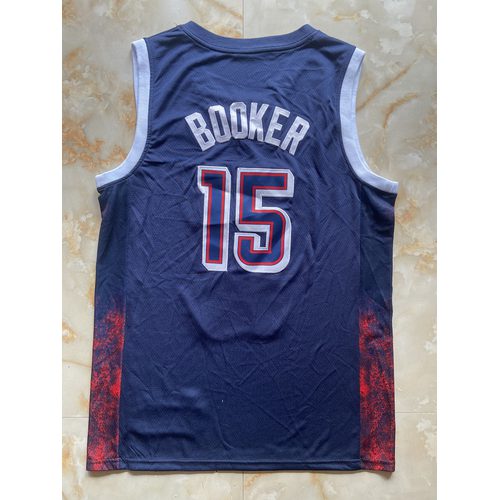 Team USA #15 Devin Booker Blue Jersey