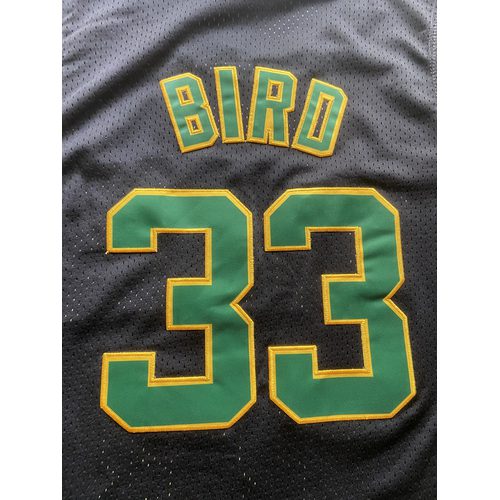 Celtics #33 Larry Bird Black Jersey