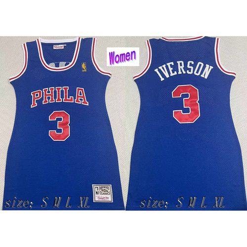 76ers Allen Iverson Blue Jersey