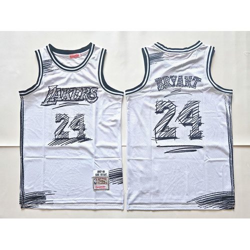 Lakers #24 White Jersey
