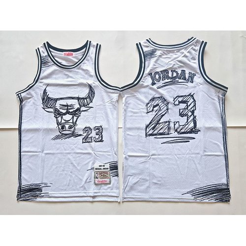 Bulls #23 White Jersey