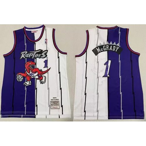 Raptors Tracy McGrady White Embroidered Jersey