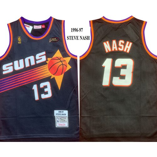 Suns #13 Steve Nash Black Retro Jersey