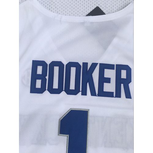 Kentucky Wildcats #1 Devin Booker White Embroidered Jersey