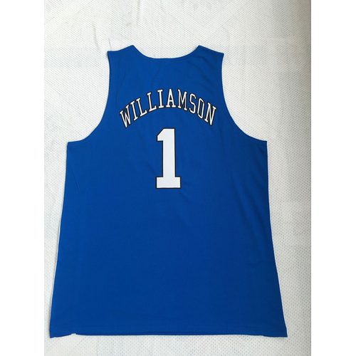 Duke Blue Devils #1 Zion Williamson Blue Embroidered Jersey