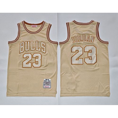 Bulls #23 Gold Retro Jersey