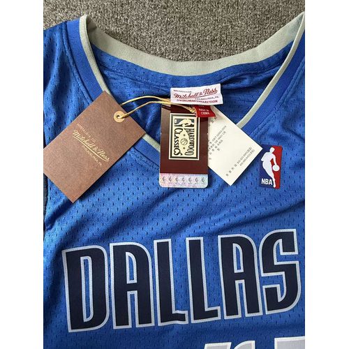 Mavericks #41 Dirk Nowitzki Blue Retro Heat Pressed Jersey