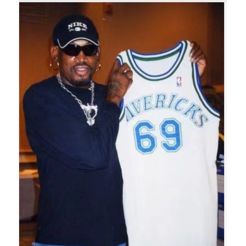 Mavericks #69 White Retro Embroidered Jersey