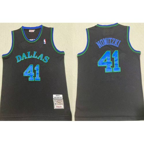 Mavericks #41 Black Retro Jersey