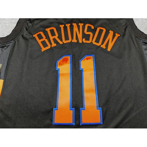 Knicks #11 Black Statement Jersey