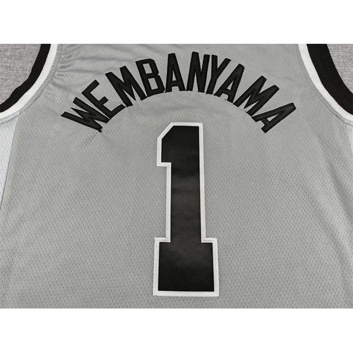 Spurs #1 Gray Statement Jersey