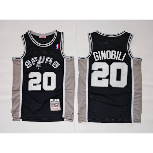 Spurs #20 Black Retro Jersey