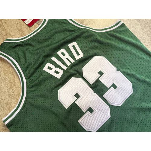 Celtics #33 Larry Bird Green Embroidered Jersey