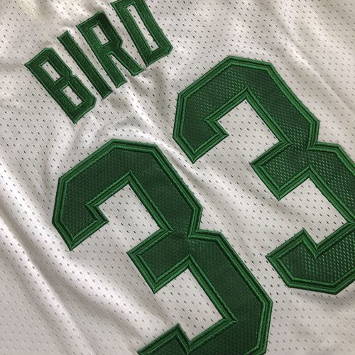 Celtics #33 White Embroidered Jersey S-XXL