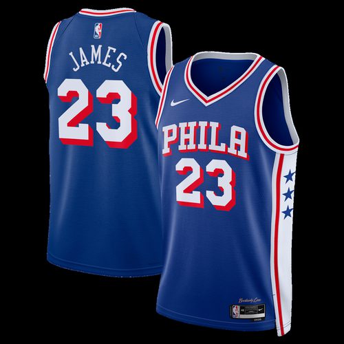76ers #23 LeBron James Embroidered Jersey