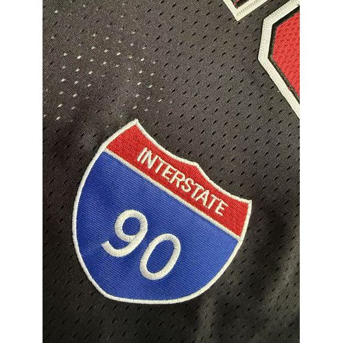 Bulls #23 Michael Jordan Black Embroidered Jersey