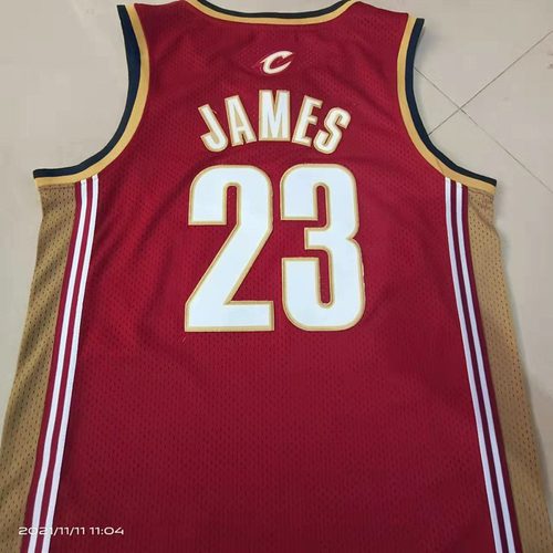 Cavaliers #23 LeBron James Red Retro Jersey