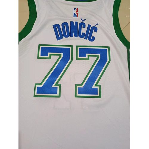Mavericks #77 Luka Doncic White Nike Jersey