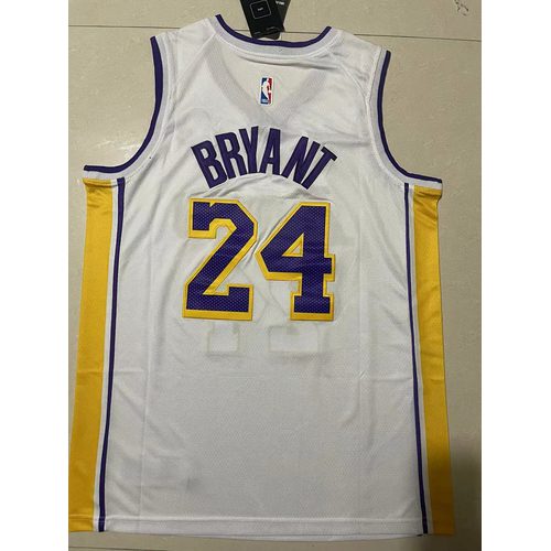 Lakers #24 White Nike Jersey