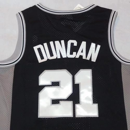 Spurs #21 Black Retro Jersey