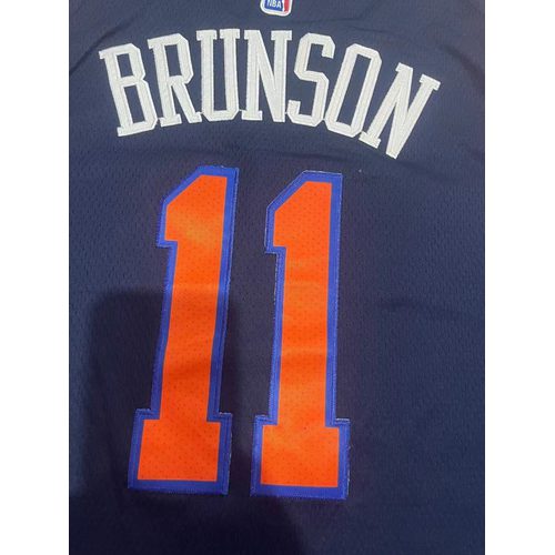 Knicks #11 Navy Blue City Edition Jersey