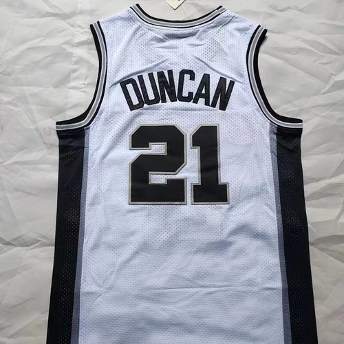 Spurs #21 White Retro Jersey