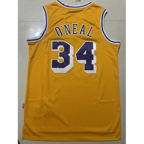 Lakers #34 Black Retro Jersey