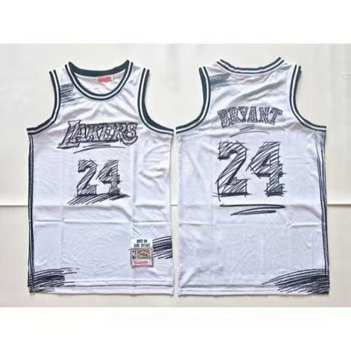 Lakers #24 White Jersey